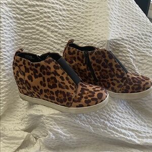 Torrid Leopard Print Wedge Sneakers